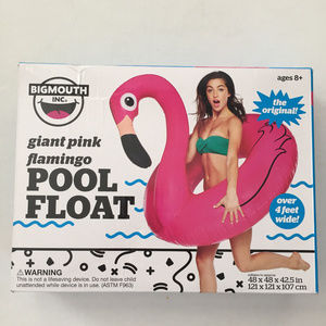 New BIGMOUTH Giant PINK FLAMINGO Inflatable Float